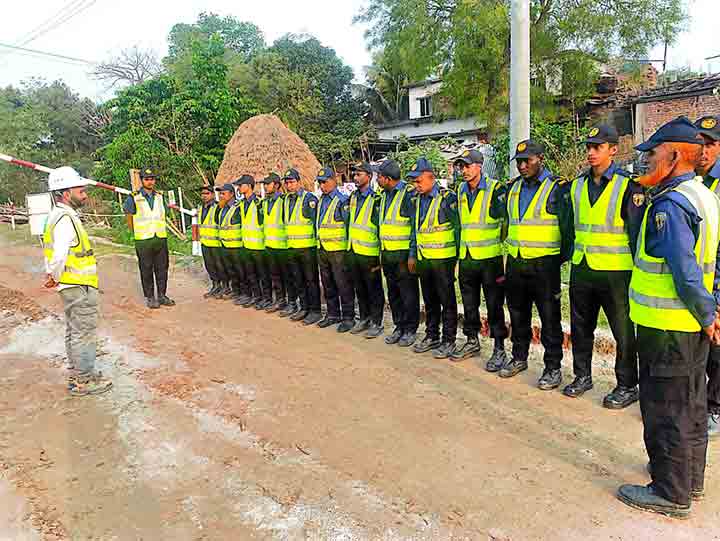 Weekly briefing and training at the moment